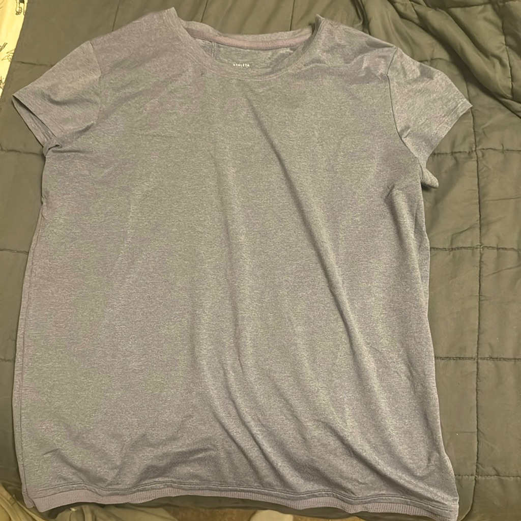 Light Grey Blue Athleta Shirt For Athletics